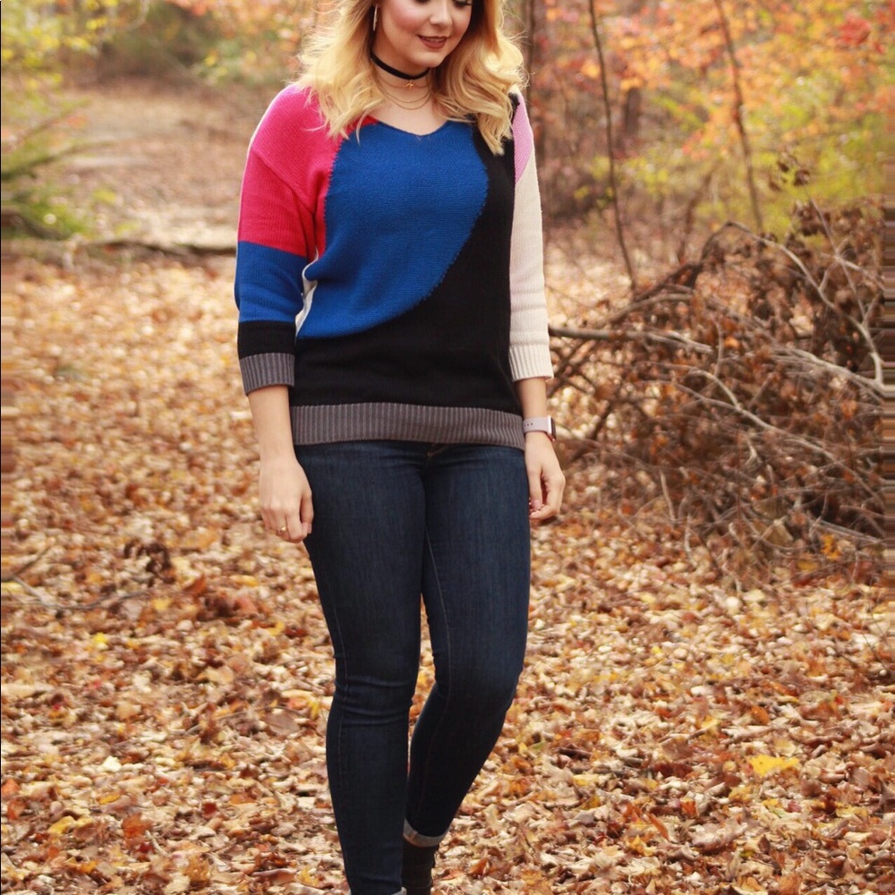 Adrienne Vittadini Multi-Color Sweater